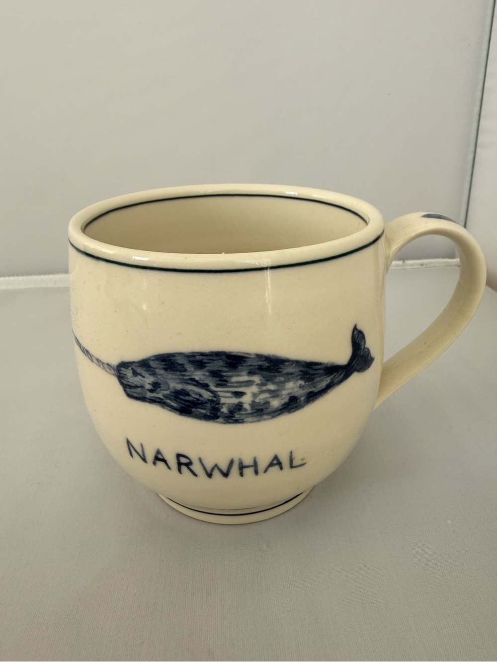 Molly Hatch For Anthropologie Narwhal Ceramic Coffee Mug 14 oz